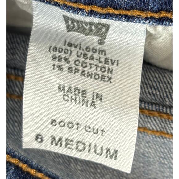 Levis Strauss and Co 515 Womens Bootcut Jeans Sz 8 M Slim Stretch Denim Western - Picture 11 of 11